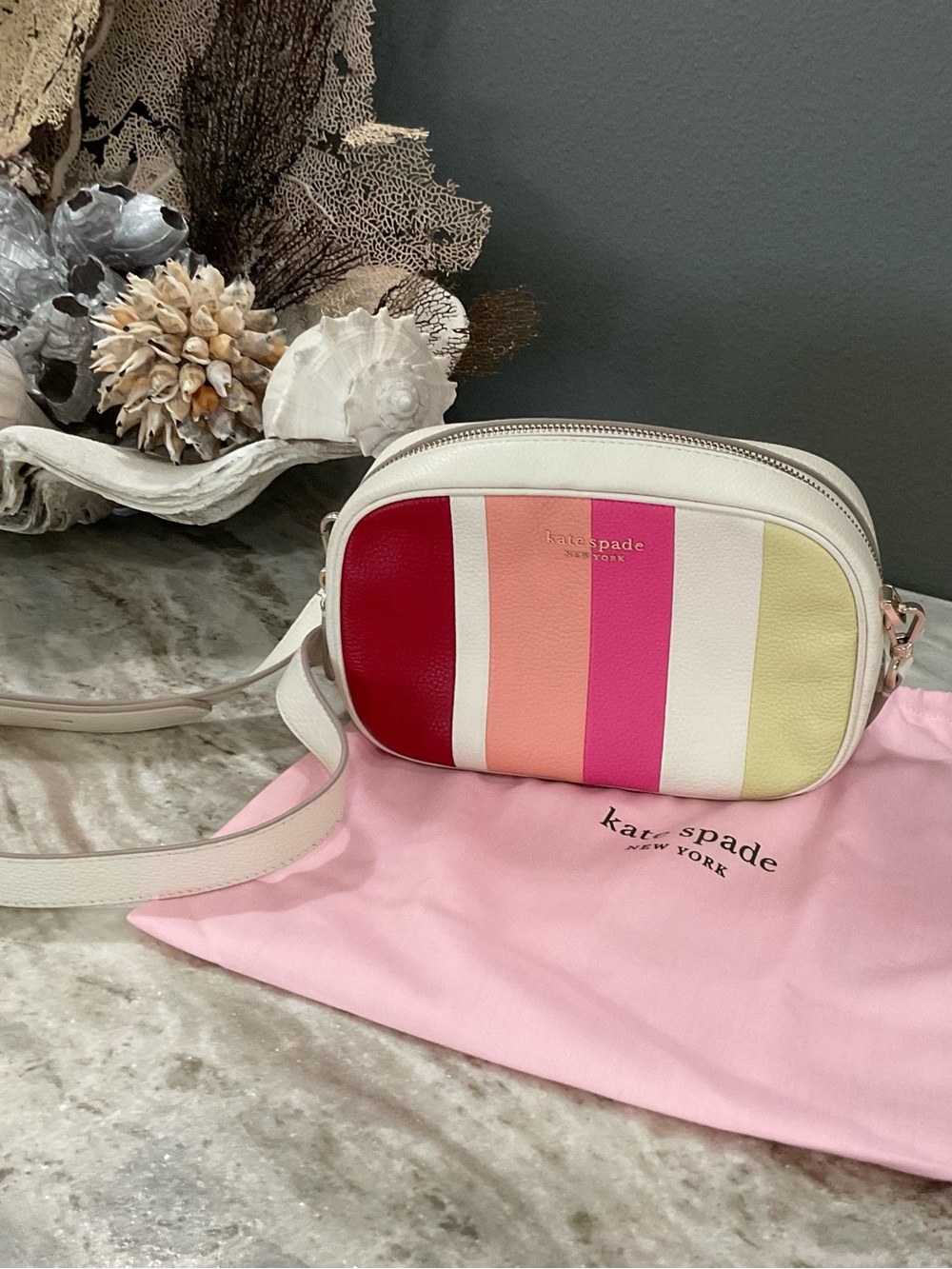 kate spade Astrid Camera Bag Striped Leather Crossbody